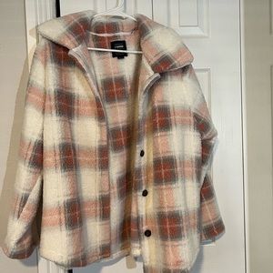 Soft puffy flannel jacket